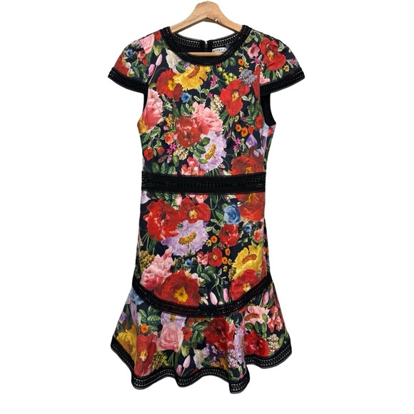 Alice + Olivia Rapunzel Floral Print Dress Size 2 - Picture 6 of 15